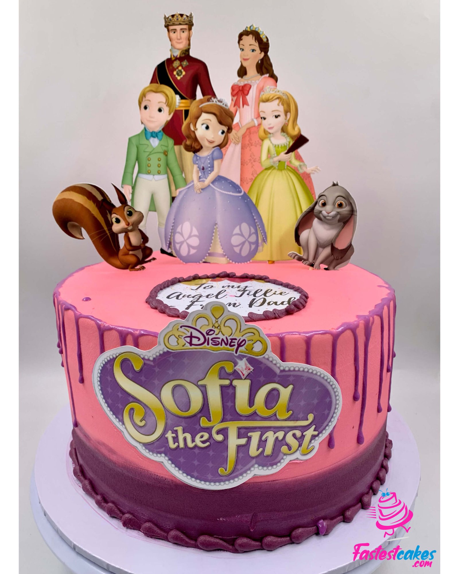 Princess Sofia Cake - Birthday Cake for Daughter - Purple and Pink theme  cake – Creme Castle